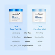 Load image into Gallery viewer, Medicube Zero Pore Pads 2.0 – K-Beauty exfoliating toner pads available in Ireland