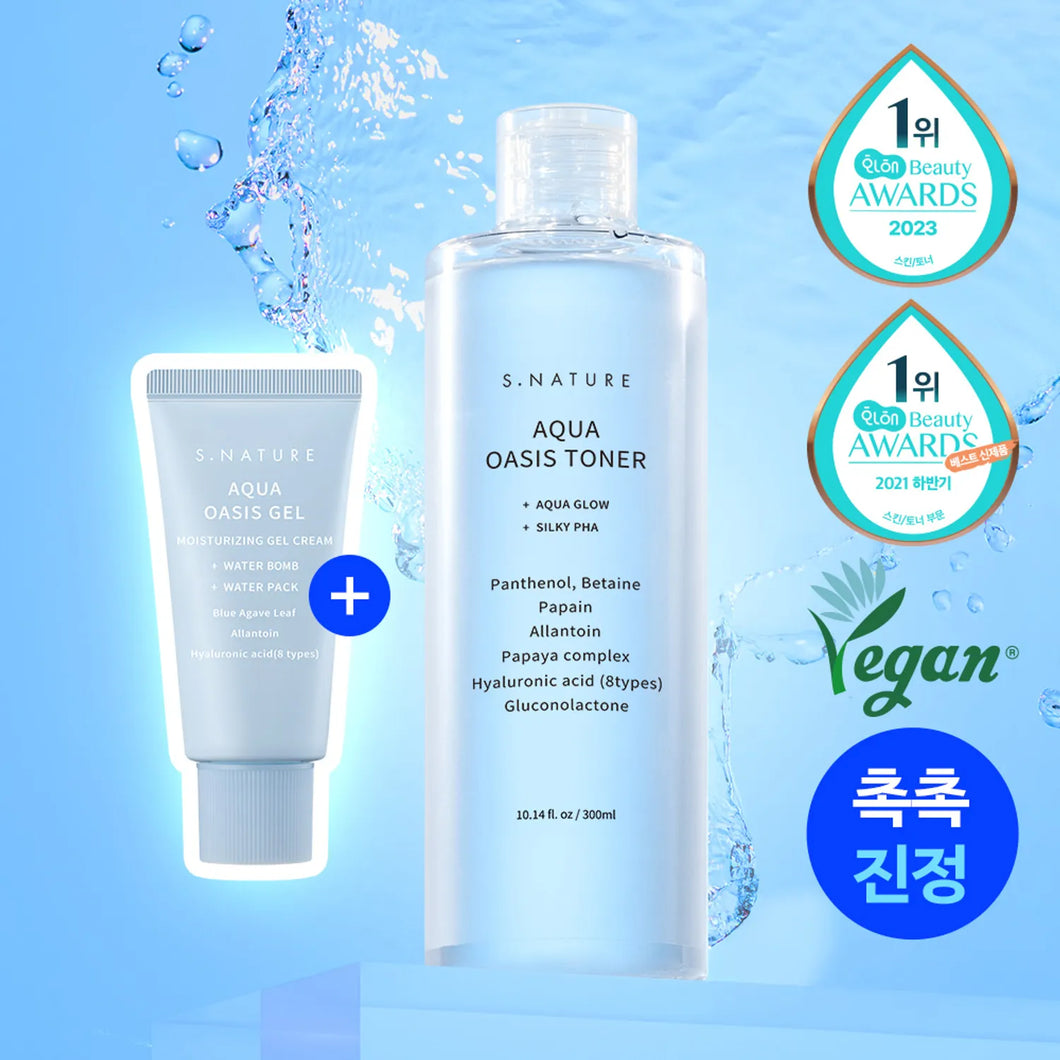S.NATURE Aqua Oasis Toner 300ml (Free Gift: Aqua Oasis Gel Cream 30ml)