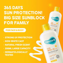 Load image into Gallery viewer, Derma:B Everyday Sun Block - Face and body - 200ml
